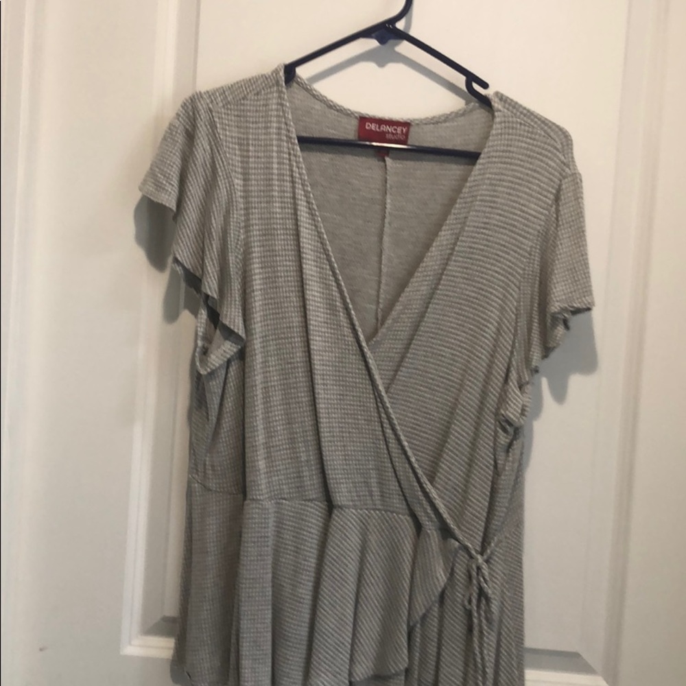 Plus size wrapped blouse